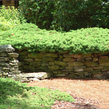 Stone walls and patio