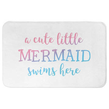 Cute Little Mermaid 24x17 Bath Mat