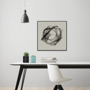 "Bumble Bee Flight IV" Floater Framed Painting Print on Canvas