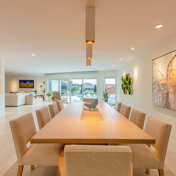 Beautiful Dining Table and Chairs With an Outdoor View, Modern House, Remodeling