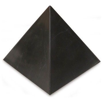 Handmade Black Night of Peace Onyx pyramid - Peru