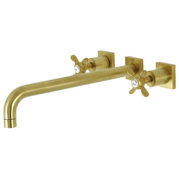 KS6047BEX Wall Mount Tub Faucet, Brushed Brass