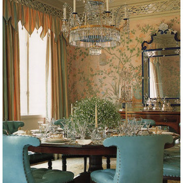 Hand painted wallpaper showroom