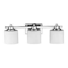 Vanity Light Replacement Gl Shades Houzz Mod Alabaster Gl 3 Bulb Bathroom Vanity Wall Light With Chrome Finish