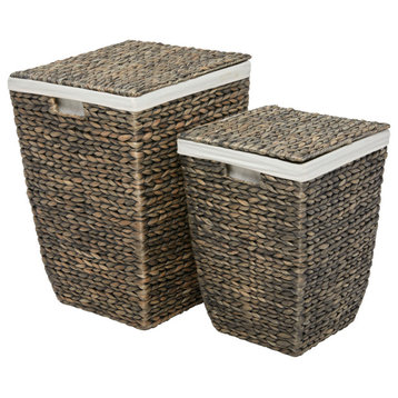 Traditional Dark Brown Seagrass Storage Basket 560378