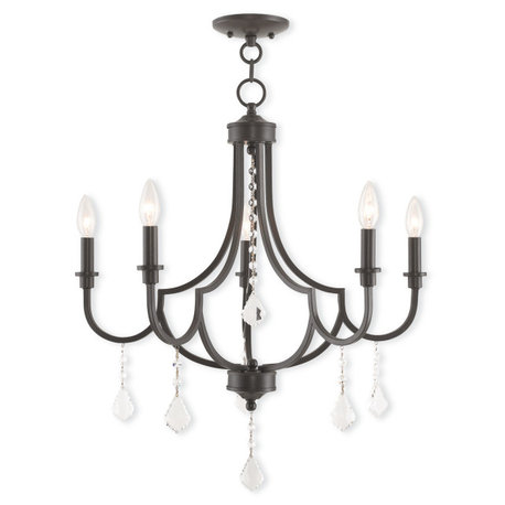 LIVEX LIGHTING 40885-92 Glendale 5-Light Chandelier, English Bronze