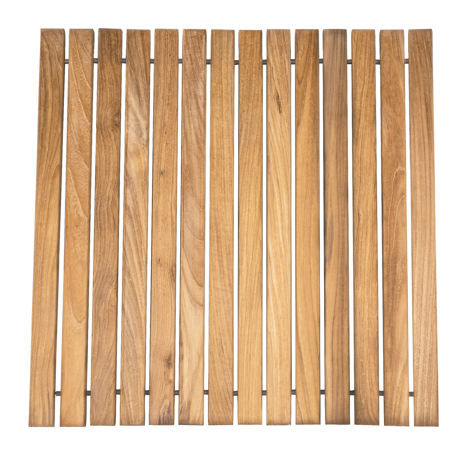 Nordic Style Natural Teak Shower and Bath String Mat 19.6″x19.6 ...