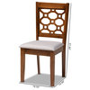 Baxton Studio Grey and Brown Finished Wood 4-Piece Dining Chair Set