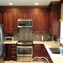 Kitchen with soffits