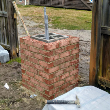 4 Columns Created to Accent Fence Line