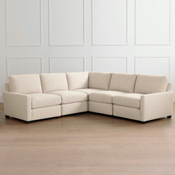 Berkeley 5 Piece Track-arm Modular Sectional - Sectional Sofas