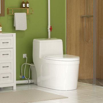 SNFLEX One-Piece Macerating Toilet | 600W Upflush Toilet