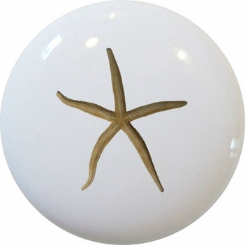 Sea Star Starfish Ceramic Cabinet Knob