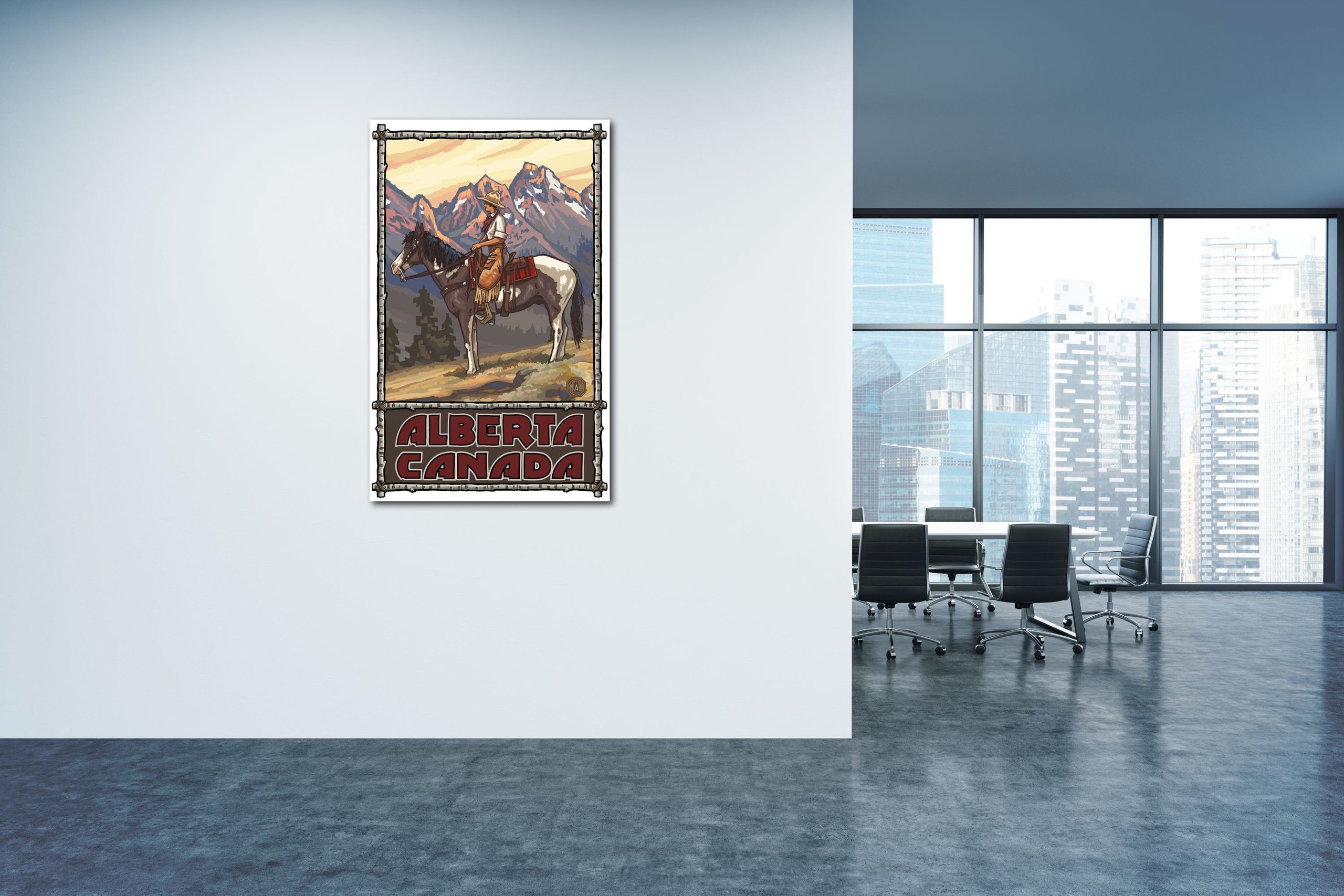 by Artist Paul A. Lanquist Alberta Canada Lady Ranch Art Print, 30