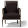 Baxton Studio Georgette Classic and Traditional French Inspired Brown Velvet...