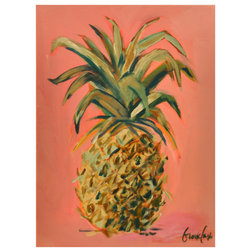 Asian Paintings "Wispy Pineapple" Original Painting by Brooke Eagle, 16"x12"