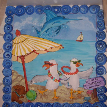 Child Room Decor, Nursery, Hand Painted Wall Murals