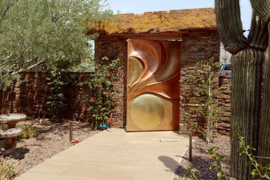 Inspiration for a modern entryway remodel in Phoenix