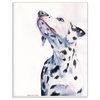 Dalmatian Dog Pet Animal Watercolor Painting Wooden Wall Art (18 in. W x 12 in.