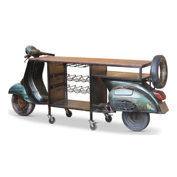 Home Bar Repurposed Urban Scooter Bar Reclaimed Vehicle