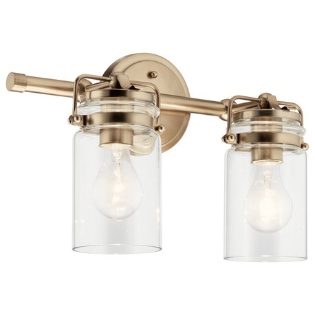 Kichler 45688 Brinley 2 Light 16"W Bathroom Vanity Light - Champagne Bronze