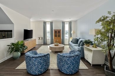 Transitional living room photo in Richmond
