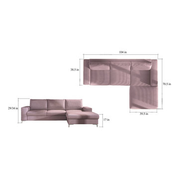 European sectional sleeper sofa SERGIO