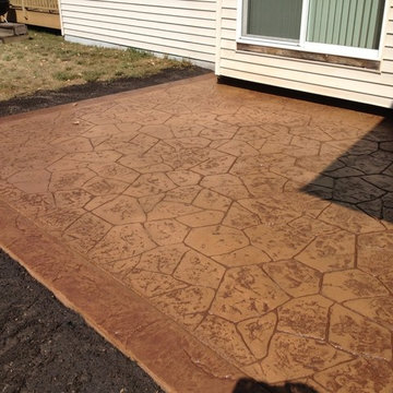 Patio- rock faced stamped pattern with seamless border