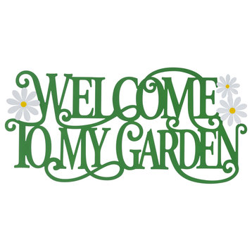 24"L "Welcome to My Garden"  Wall Decor