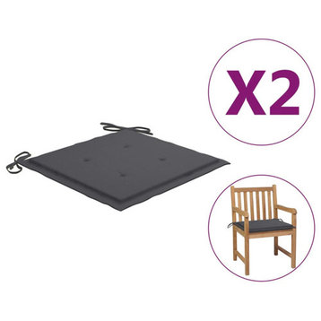 vidaXL Chair Cushion 2 Pcs Outdoor Patio Seat Cushion Anthracite Oxford Fabric