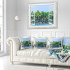 Open Window to Seashore Palms Seashore Throw Pillow, 18"x18"