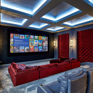 Inspiration for a home theater remodel in Houston