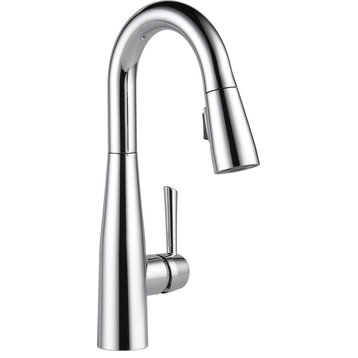 Delta Essa Single Handle Pull-Down Bar/Prep Faucet, Chrome, 9913-DST