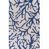 Sonesta 2037 Ivory and Blue Coral Rug, 5'x7'6"