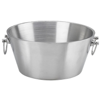 Kraftware Brushed Stainless Steel Party Tub, 15"