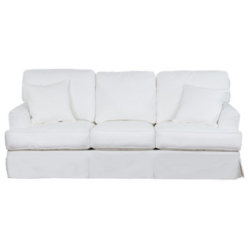 Ariana Slipcovered Sleeper Sofa, Stain Resistant Performance Fabric, White