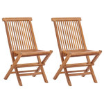 Chic Teak - Teak Wood California Folding Outdoor Patio Side Chair, A-Grade Teak, Set of 2 - This California side chair's unpretentious look and simple design belie the quality of construction offered by the teak wood. Like the Teak Folding Arm Chair, this chair is both durable and portable, allowing it to offer a wide array of uses. This chair's lightweight construction allows it to be moved around easily and serve a variety of functions at a great value. You'll love the simple yet elegant design and stunning honey-brown wood grains found in our teak wood. These durable chairs are fashioned from solid A grade teak wood and premium steel hardware that will provide enjoyment for years to come.