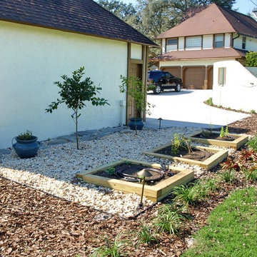 Custom raised bed vegetable gardens
