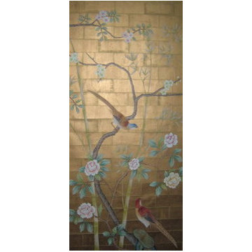 hand painted wallpaper/ Embroidered wallpaper and other hand painted prodcuts