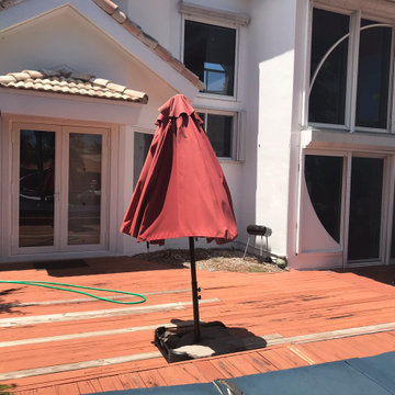 Miami Vice Patio - Before pool and new outdoor floors