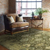 SEVILLE Driftwood Hand-Tufted Wool and Silkette Area Rug, Green, 2'x3'