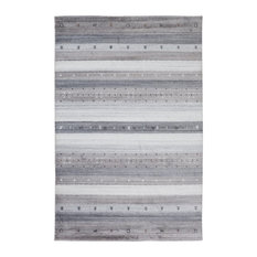 Feizy 6576FCHL Legacy Hand Knotted Gray Area Rug - 5'-6" X 8'-6" Rectangle