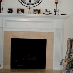 Fireplace | White Mantel - Indoor Fireplaces