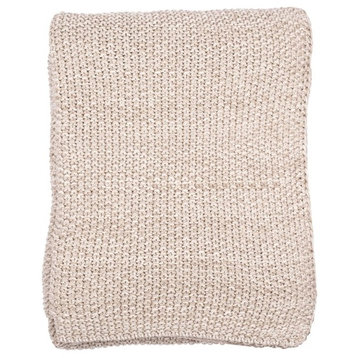 Motley Moss Throw, Stone and Natural