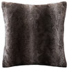 Madison Park Faux Tip Dyed Brushed Long Fur Pillow With Knife Edge, Brown
