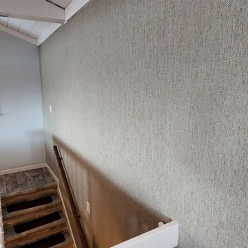 Staircase wallpaper installation in Gresham, OR