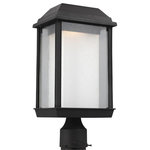 Murray Feiss - Murray Feiss OL12807TXB-LED 1, Light Outdoor LED Post Lantern, Textured Black - Length: 6.5"
