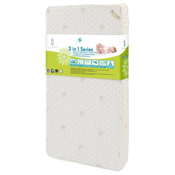 Naturally Organic IV Mattress, Triple Zone 2 in 1 With Natural Bamboo Cover