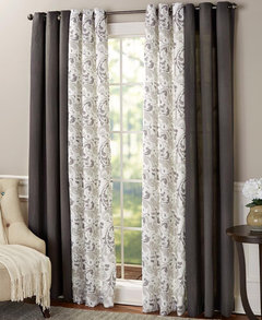 2 color of curtains on one window