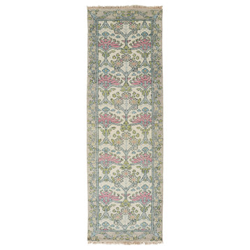 Weave & Wander Bennet Gray/Multi 2'6"x8' Hand Knotted Area Rug
